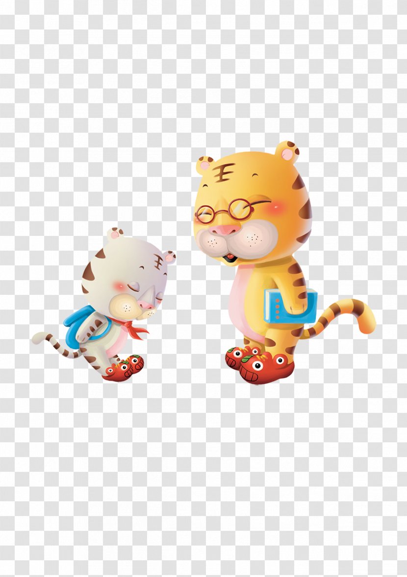 Cartoon Teacher Chinese New Year - Baby Toys - Tiger Transparent PNG
