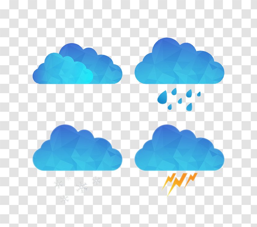 Cloud Rain Euclidean Vector - Blue - Clouds Transparent PNG