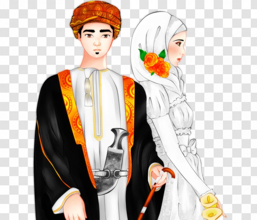 Drawing Oman Wedding Sketch - Couple Transparent PNG