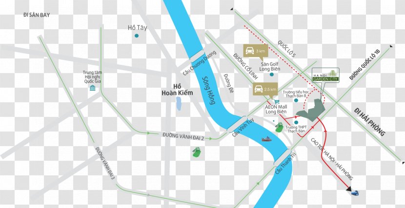 Hanoi Garden Thạch Bàn City Location Project Map - Jazz Transparent PNG