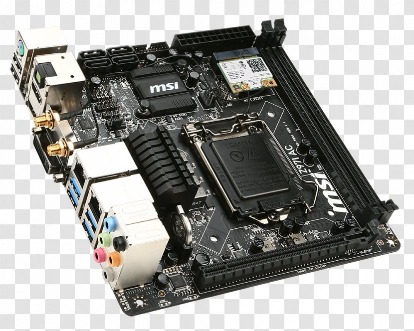 Mini-ITX LGA 1150 Motherboard MSI Z87I - Miniitx Transparent PNG