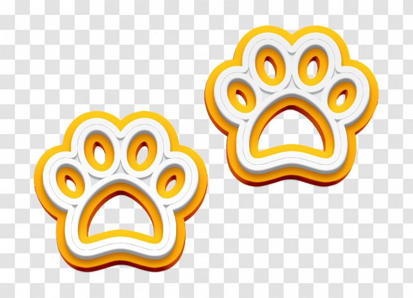 Two Dog Pawprints Icon Paw Icon Footprints Icon Transparent PNG