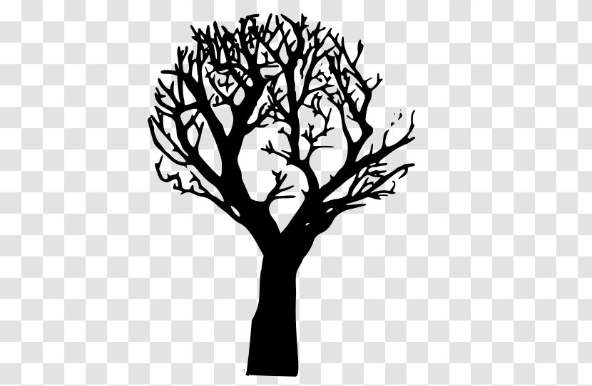 Tree Pine Clip Art - Black And White - Halloween Trees Cliparts Transparent PNG