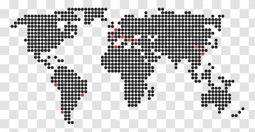 World Map Globe - Black - Marker Transparent PNG