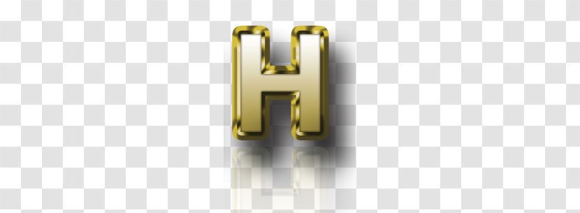 Number Numerical Digit Letter Alphanumeric - H - Gold Textured Transparent PNG