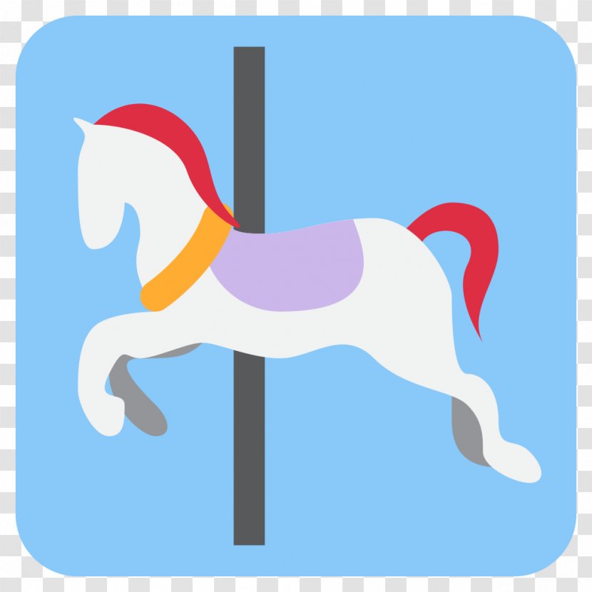 Emoji Horse Text Messaging SMS Sticker - Red - Carousel Transparent PNG