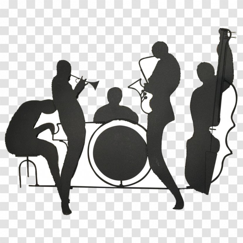 Jazz Band Musical Ensemble Big Musician - Watercolor - Silhouette Transparent PNG