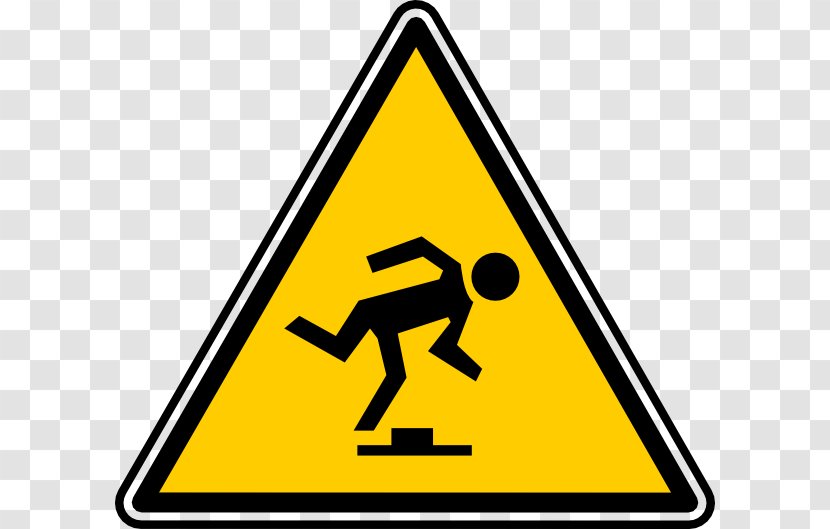 Falling Hazard Clip Art - Signage - Tripping Cliparts Transparent PNG