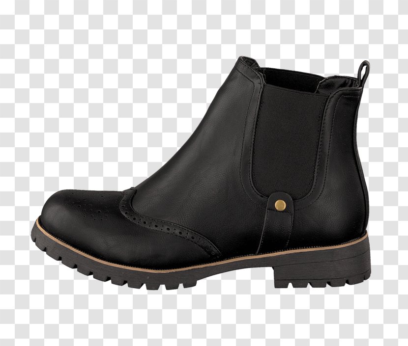 Chelsea Boot Leather Shoe Moon - Black Transparent PNG