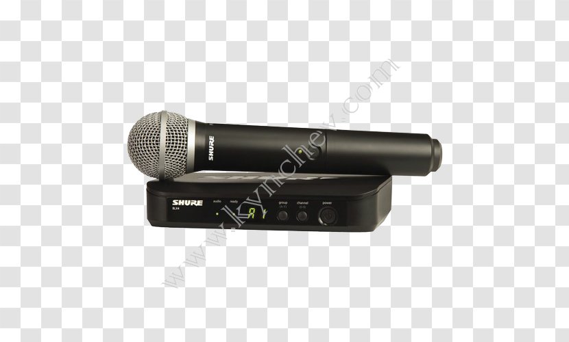 Microphone Shure BLX24/PG58 Handheld Wireless System - Sound Transparent PNG
