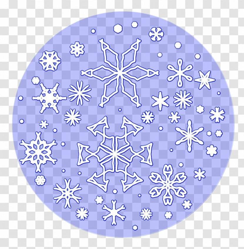 Snowflake - Watercolor - Ornament Plate Transparent PNG