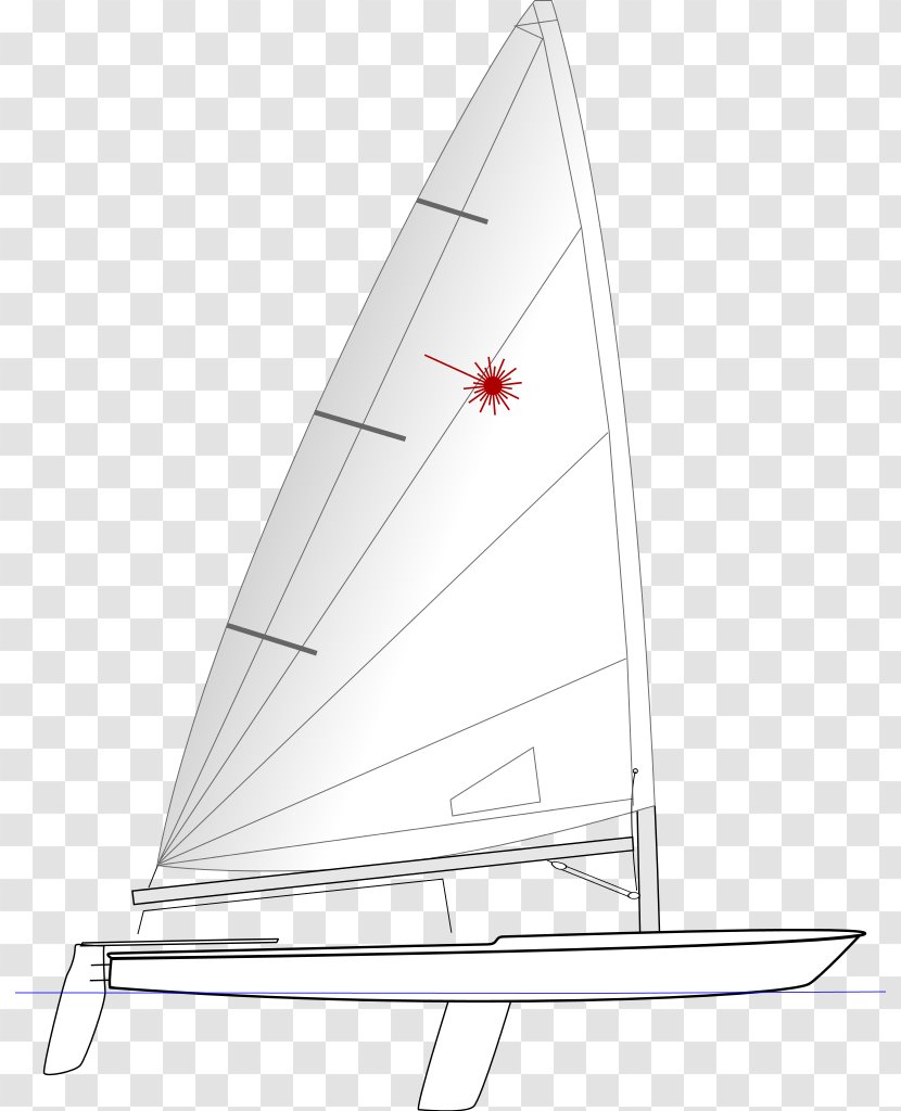 Sailboat Laser Sailing Ship - Watercraft Transparent PNG