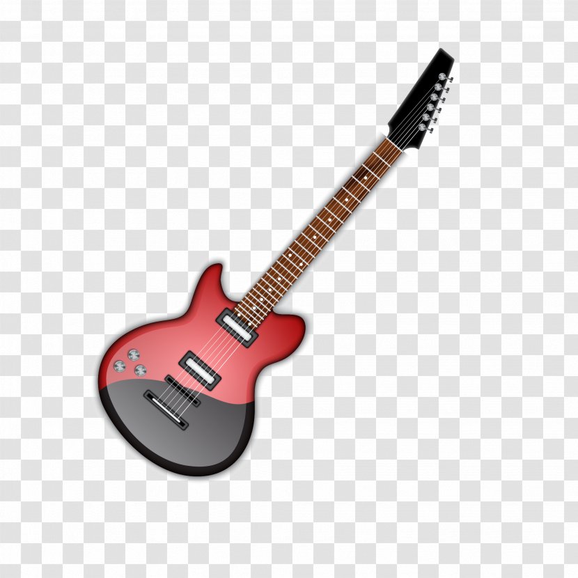 Electric Guitar Bass Seven-string Musical Instrument - Acoustic - Vector Transparent PNG