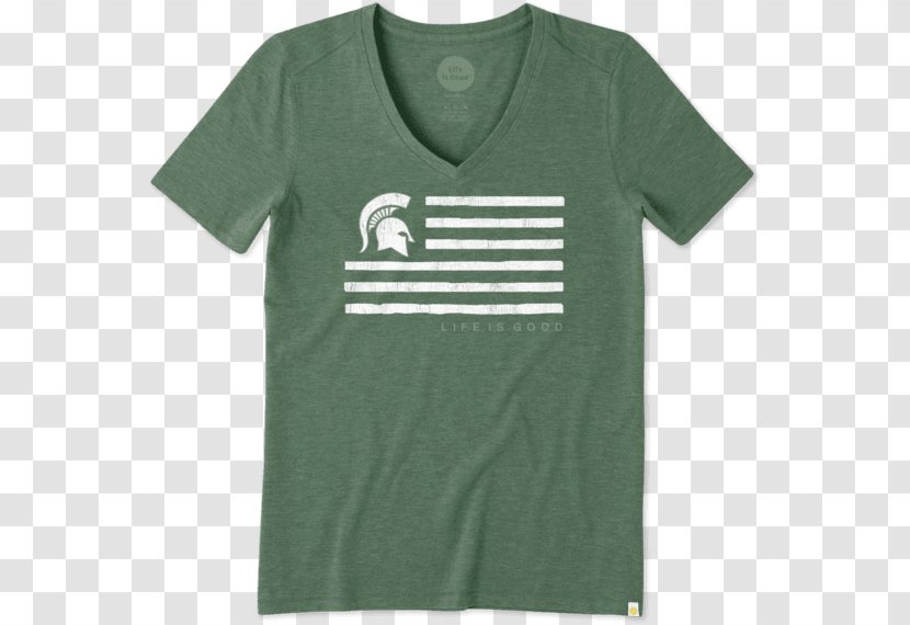 T-shirt Michigan State University Stanford Of California, Berkeley Spartans Women's Basketball - Collar - Squad Flag Transparent PNG