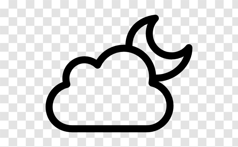 Cloud Symbol Rain Weather - Black And White - Cloudy Transparent PNG