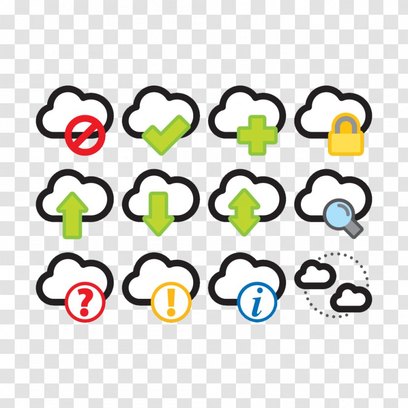 Cloud Computing Download Euclidean Vector Icon - Yellow Transparent PNG
