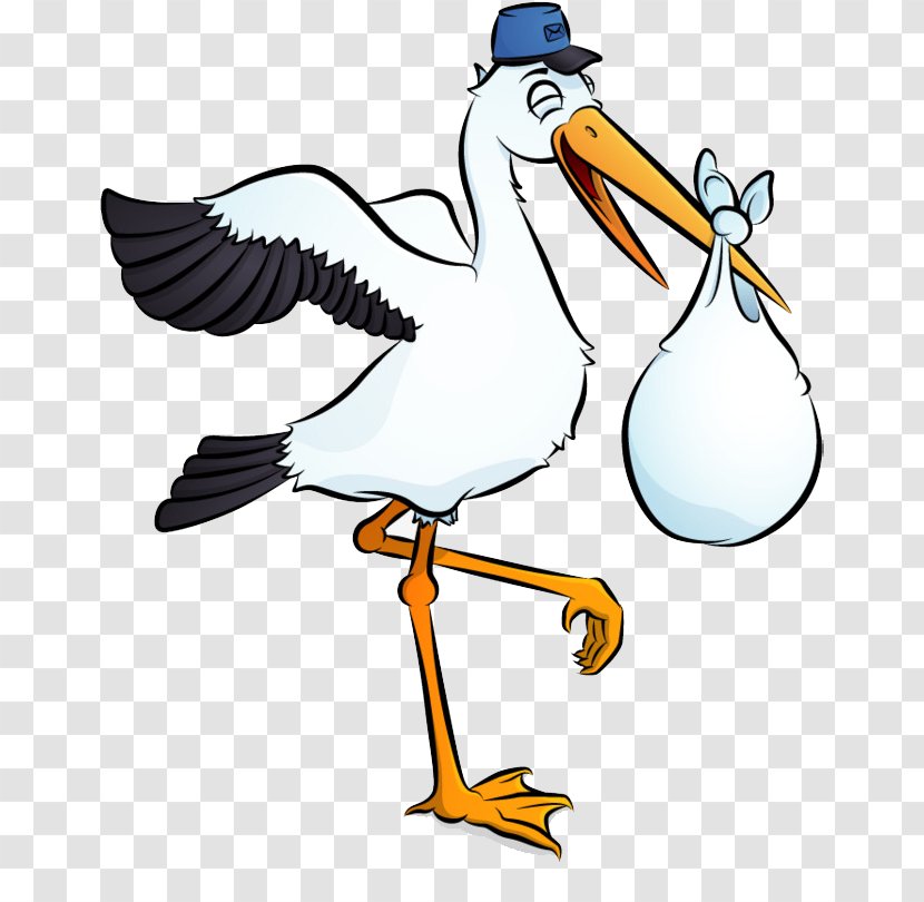 Clip Art White Stork Image - Beak - Delivery Man Transparent PNG