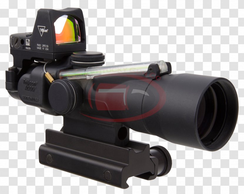Advanced Combat Optical Gunsight Trijicon Weapon Telescopic Sight - Reticle Transparent PNG
