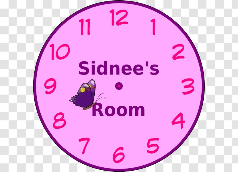 Clip Art Clock Point Pink M - Magenta - P26l Transparent PNG