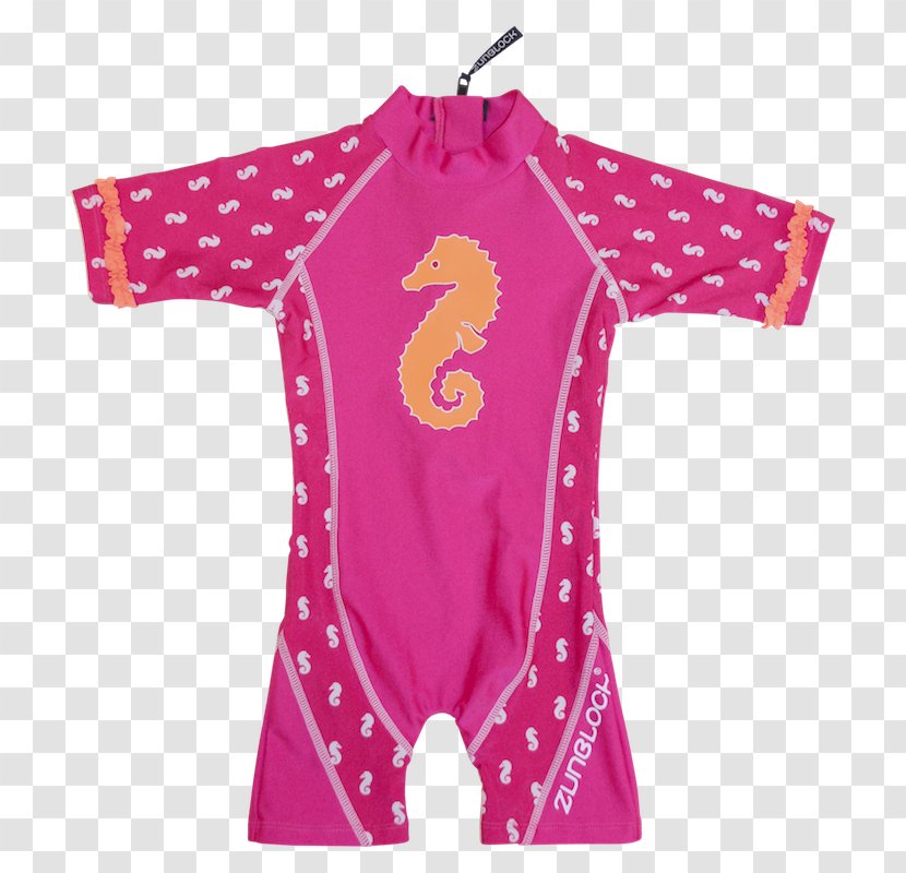 One-piece Swimsuit Swim Briefs Pants Costume - Top - Pink Seahorse Transparent PNG