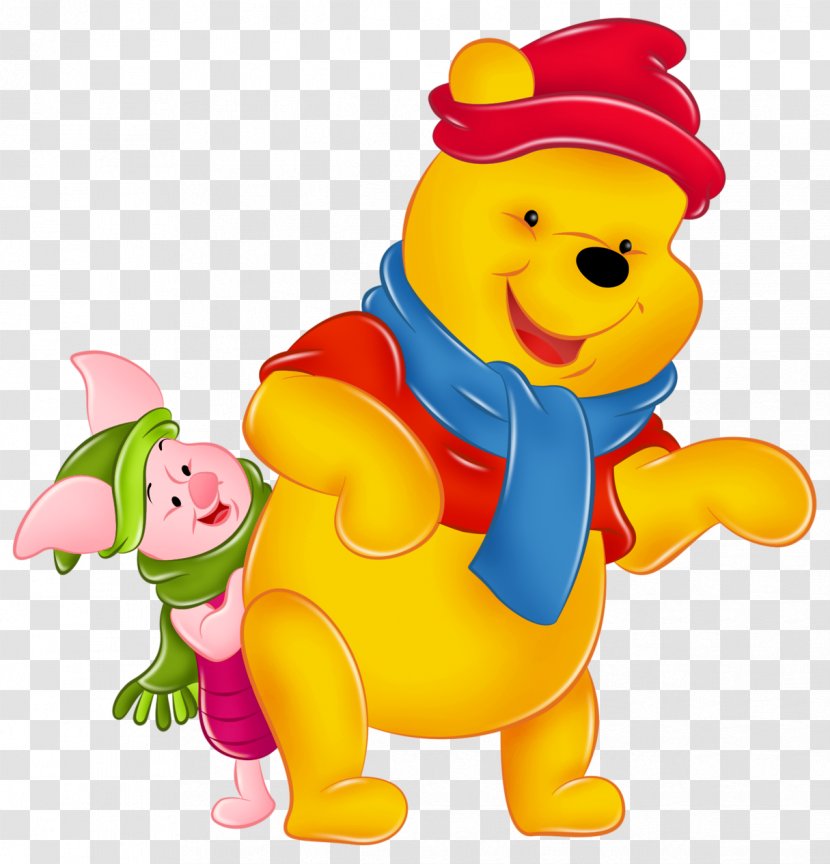 Piglet Winnie The Pooh Winnie-the-Pooh Eeyore Tigger - Heart - And With Winter Hats Transparent PNG