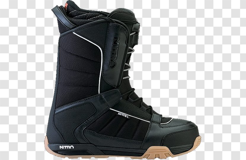 Snow Boot Snowboarding Motorcycle Shoe - Black Transparent PNG