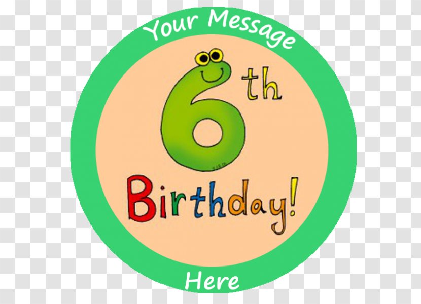 Birthday Cake Greeting & Note Cards Wish - Child - 6th Transparent PNG