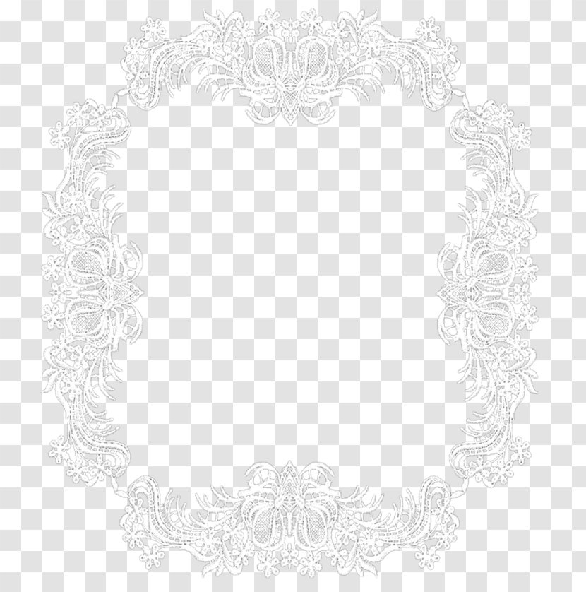 Lace Picture Frames Digital Image Clip Art - Monochrome - Ornament Transparent PNG