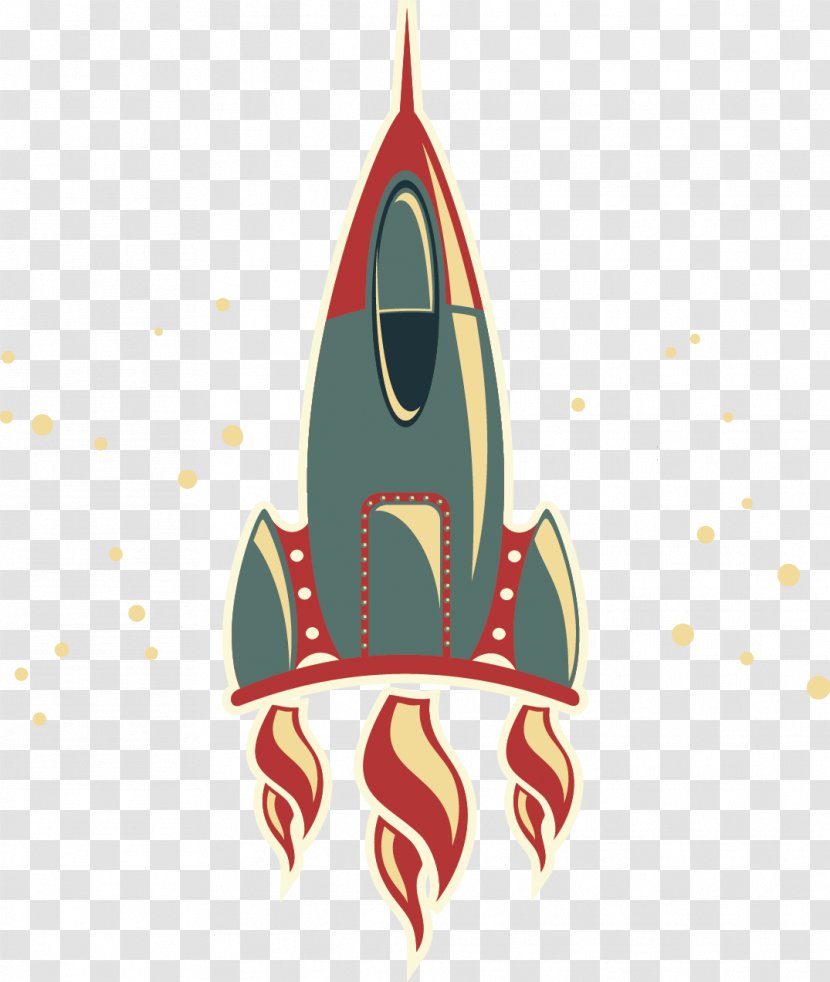 Rocket Spacecraft Martian Poster Illustration - Text Transparent PNG