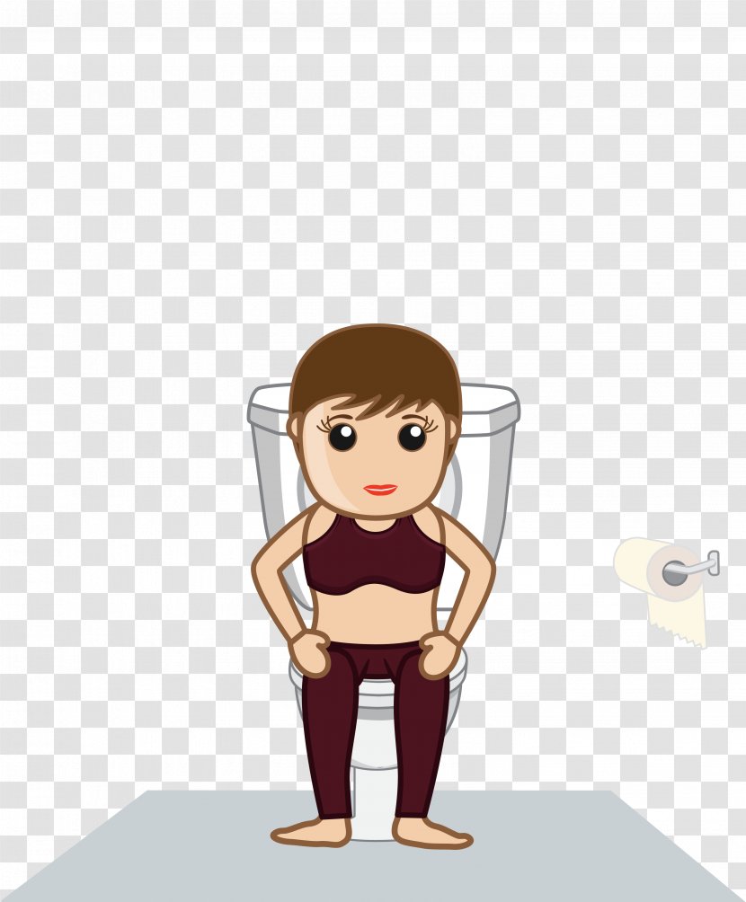 Toilet Download Illustration - Heart - Cartoon Woman In Transparent PNG