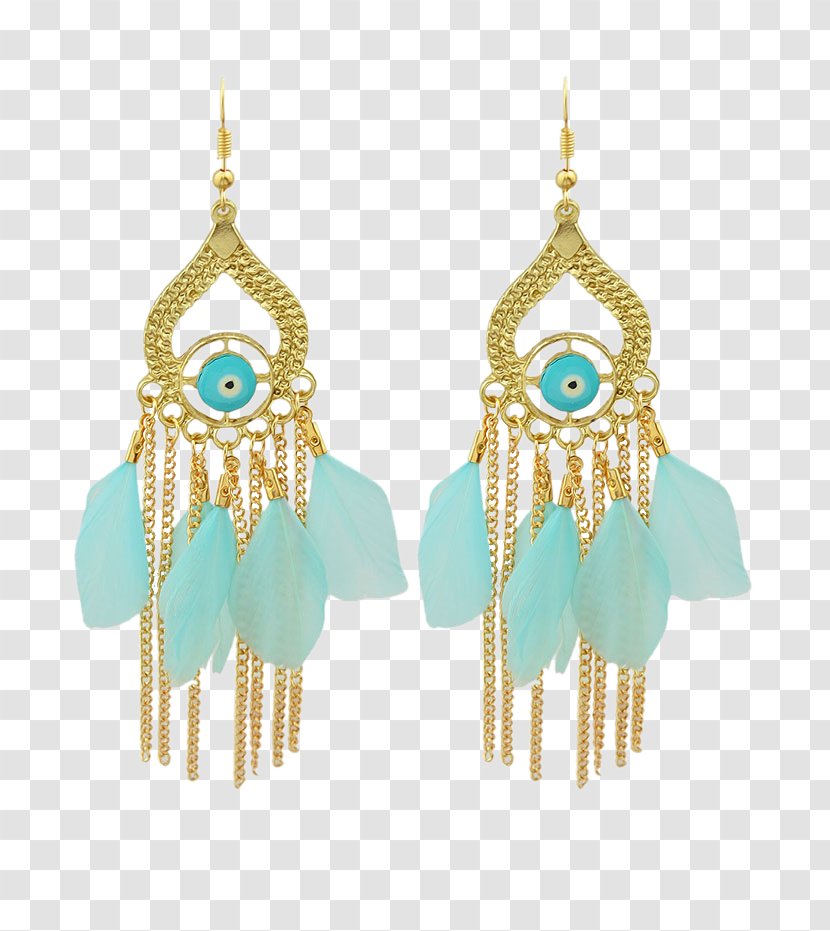 Earring Turquoise Body Jewellery Pearl - Cartoon Transparent PNG
