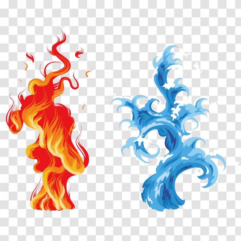 Flame Fire - Cursor - And Water Waves Transparent PNG
