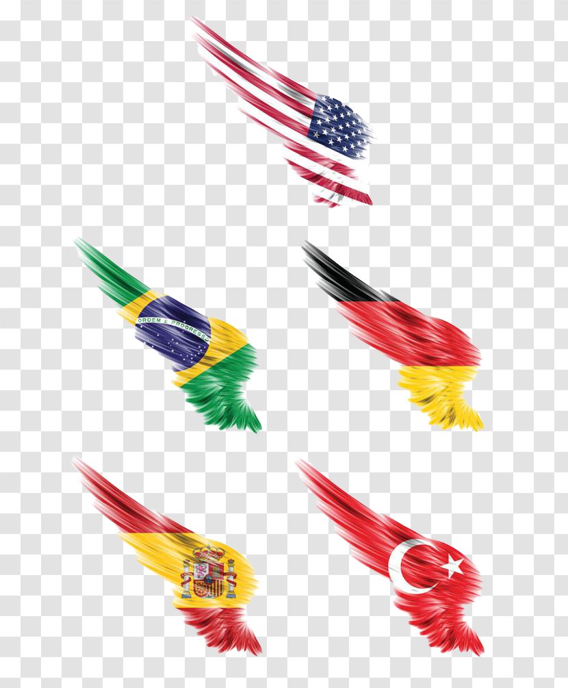 Flag Of China National Wing The United States - Brazil - Wings Transparent PNG