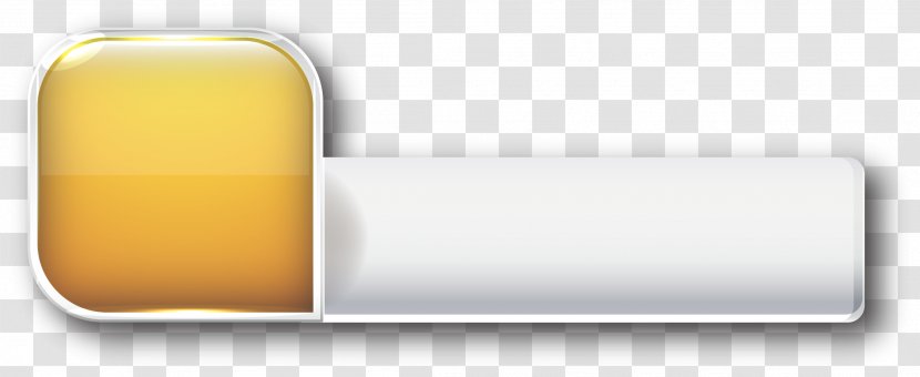 Yellow Cylinder - Cartoon Vector Button Material Transparent PNG