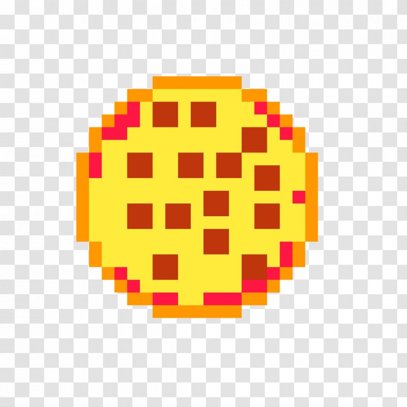 Font Line Pattern - Yellow - Pizza Pixel Art Transparent PNG