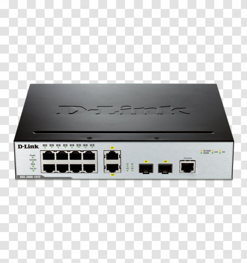 Gigabit Ethernet Network Switch D-Link DGS 3000-10TC 1000BASE-T - Electronics - Dlink Dgs 300010tc Transparent PNG