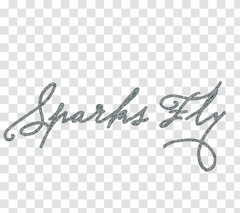 Sparks Fly Text Logo Transparent PNG