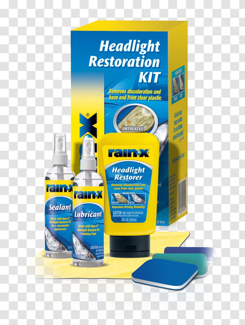 Car Rain-X Headlamp Plastic Headlight Restoration Vehicle - Windshield - HEADLIGHT RESTORATION Transparent PNG