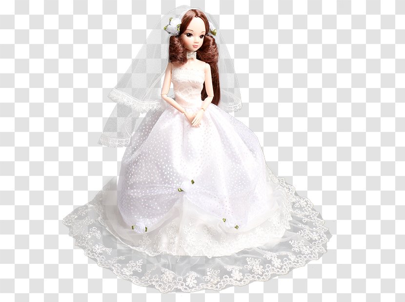 Wedding Dress Bride Doll - Cartoon Transparent PNG