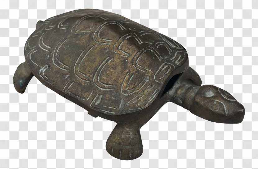Tortoise Box Turtles Metal Chairish - Pond - Ornate Turtle In Mulch Transparent PNG