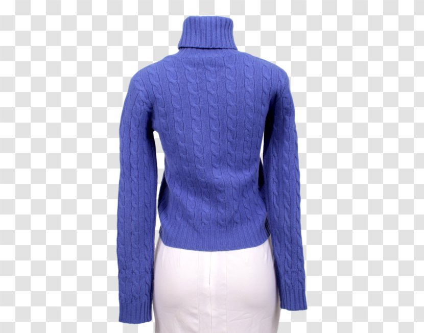 Cardigan Cobalt Blue Neck Wool - Sweater - Ralph Lauren Logo Transparent PNG