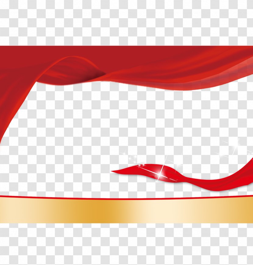 Petal Font - Rectangle - Red Ribbon Background Transparent PNG