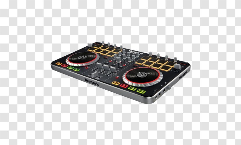 DJ Controller Numark Industries Disc Jockey Audio Mixers MIDI - Watercolor - Frame Transparent PNG