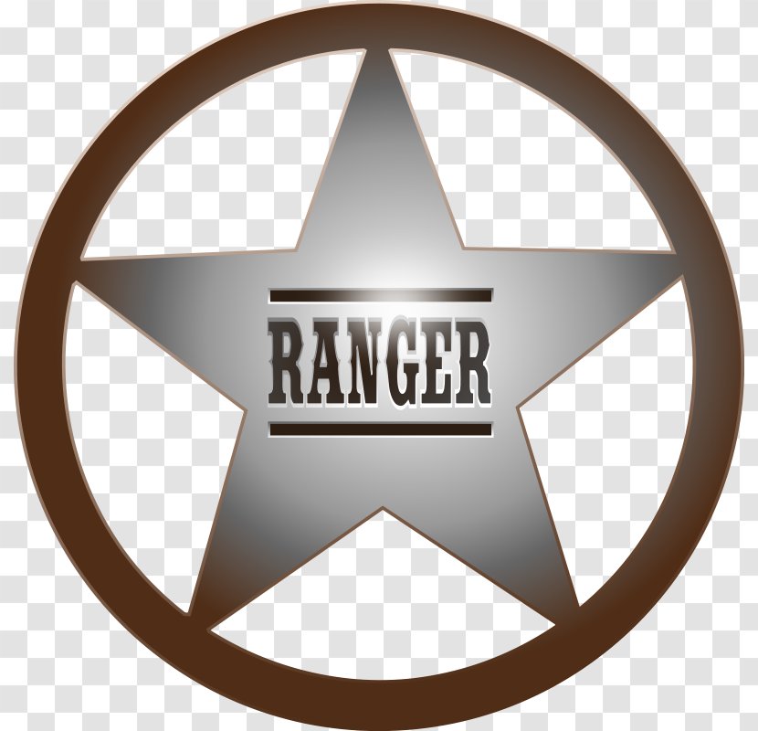 Star Texas Ranger Division Rangers Badge Clip Art - Emblem - Western Cliparts Transparent PNG