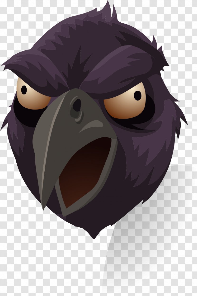 Rook Common Raven Cartoon Drawing - Purple - Bird Transparent PNG