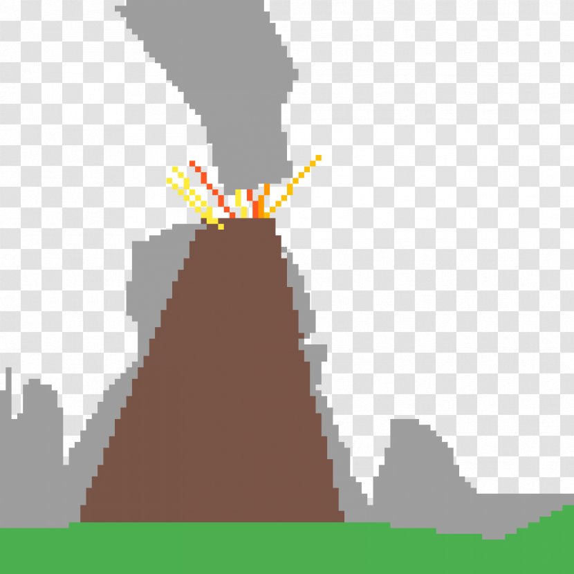 Minecraft Cartoon Angle Font - Volcano Transparent PNG