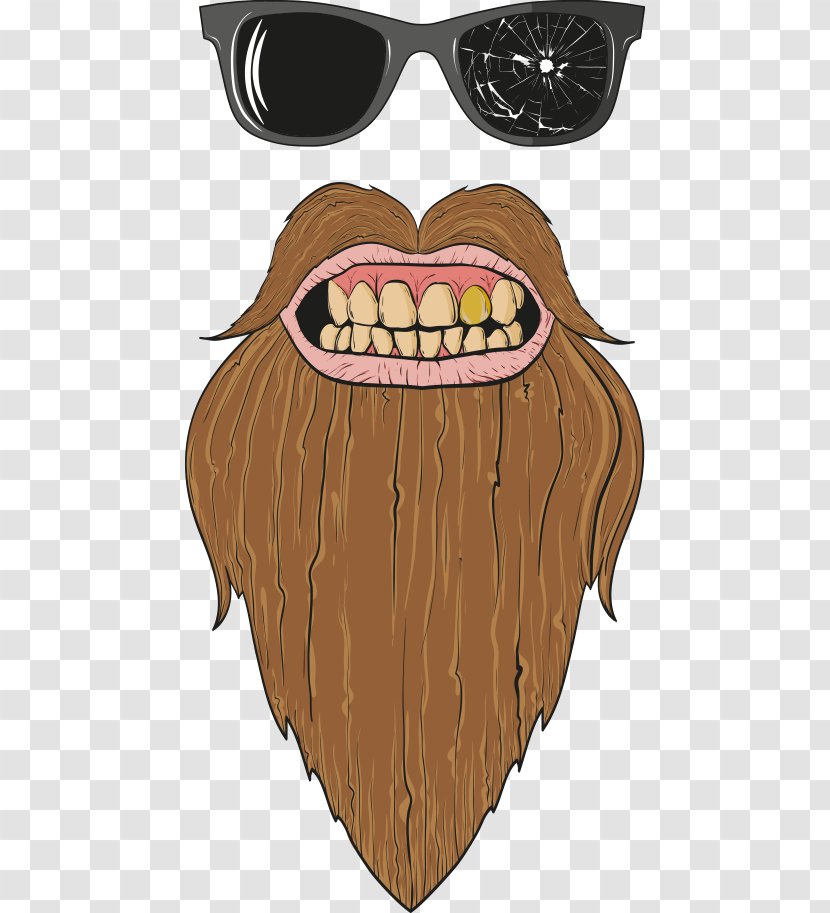 Glasses Beard - Owl - Sunglasses And Vector Elements Of The Trend Transparent PNG