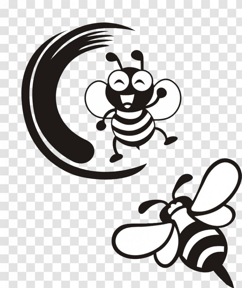 Bee Business Service - Monochrome - Creative Transparent PNG