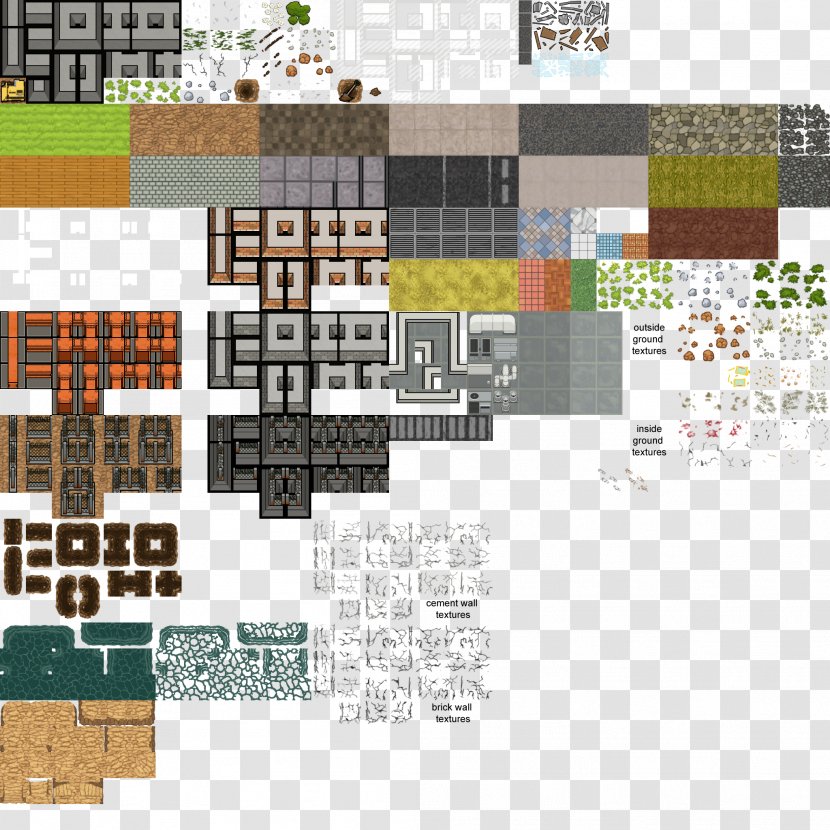 Prison Architect Sprite Tile-based Video Game The Escapists - Floor - Brick Transparent PNG