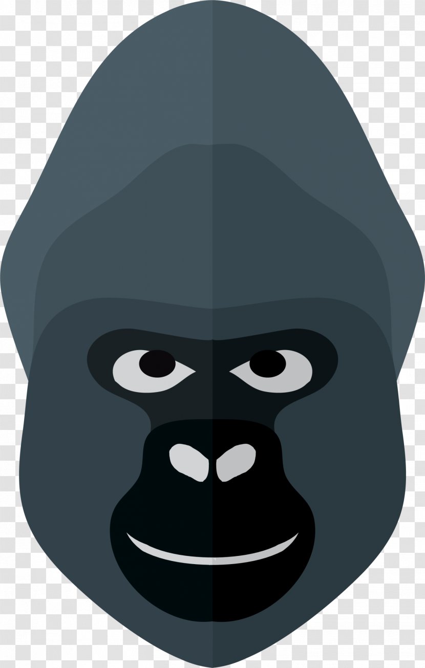 Gorilla Orangutan Cartoon Clip Art - Fictional Character - Black Transparent PNG